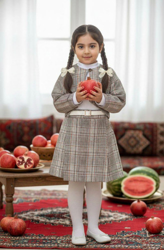 کت+دامن+تاپ+کمربند دخترانه