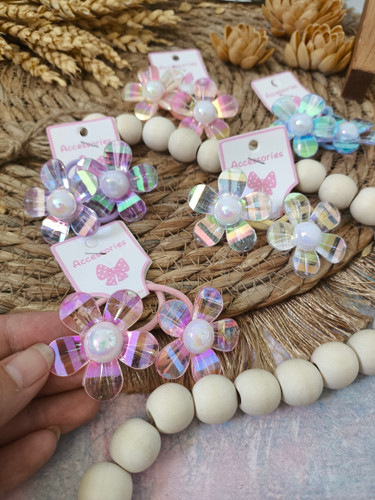 کش سر کریستالی هفت رنگ گل